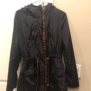 Zara Navy rain jacket